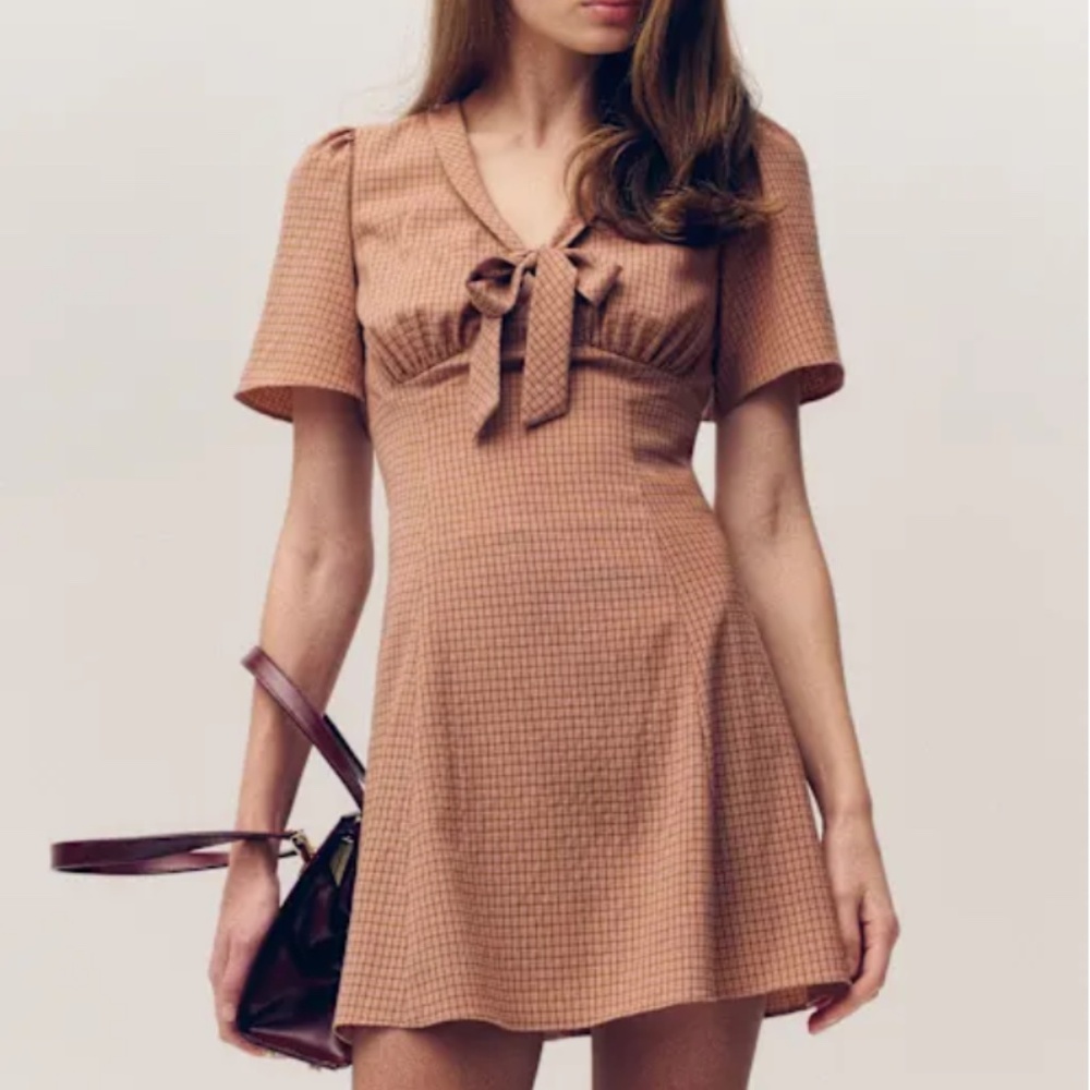 Reformation Tyra Plaid Mini Dress
